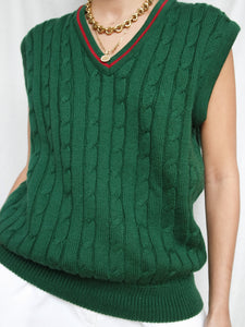 "Aime" sleeveless knitted jumper