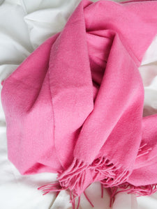 Pink wool scarf