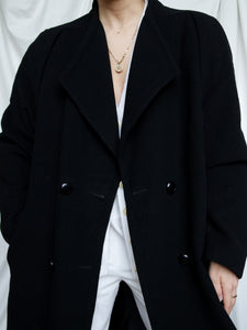 Black maxi coat