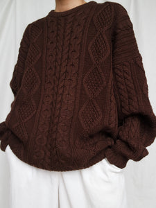 "Sanaa" brown knitted jumper