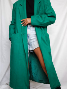 "Sonia" green coat (M) - lallasshop