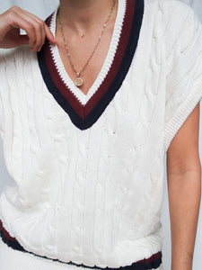 "Rose" knitted sleeveless jumper