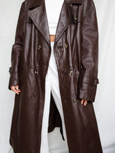 Load image into Gallery viewer, &quot;Dalilah&quot; leather trench coat
