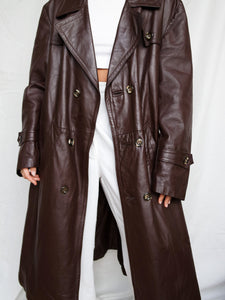 "Dalilah" leather trench coat