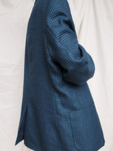 Load image into Gallery viewer, Blue houndstooth blazer (M men)
