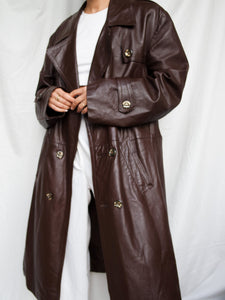 "Dalilah" leather trench coat