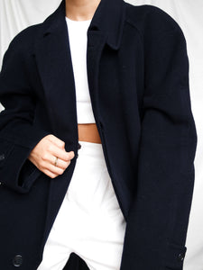 Blue navy maxi coat