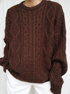 "Sanaa" brown knitted jumper