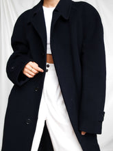 Load image into Gallery viewer, Blue navy maxi coat
