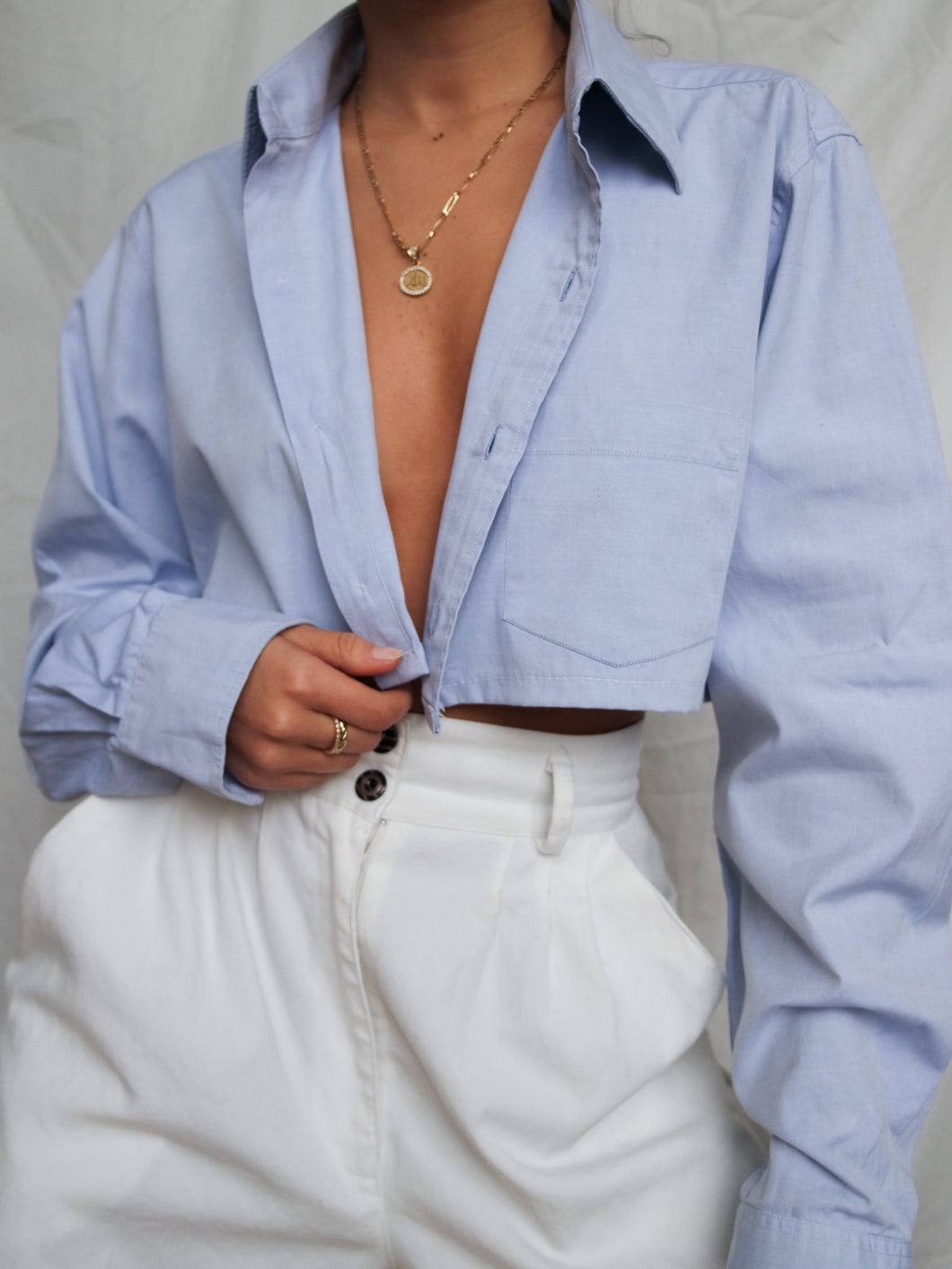 CALVIN KLEIN cropped shirt