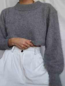 Grey angora knitted jumper