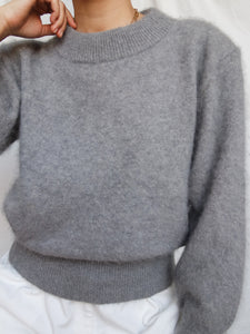 Grey angora knitted jumper
