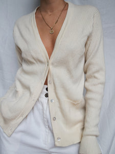 "Latte" Cashmere knitted cardigan (M/L)