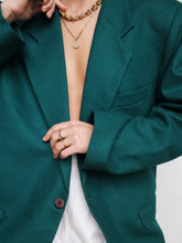 Load image into Gallery viewer, Wool and cashmere green blazer
