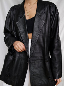 leather blazer jacket