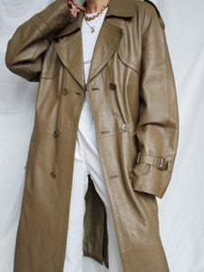 "Gaby" leather trench coat