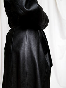 "Audrey" leather trench coat - lallasshop