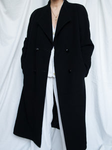 Black maxi coat